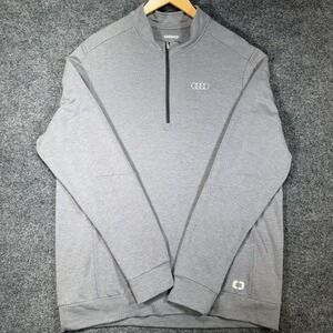 OGIO Audi 1/4 Zip Pullover Mens XL Gray Modal Blend Long Sleeve Golf Sweater